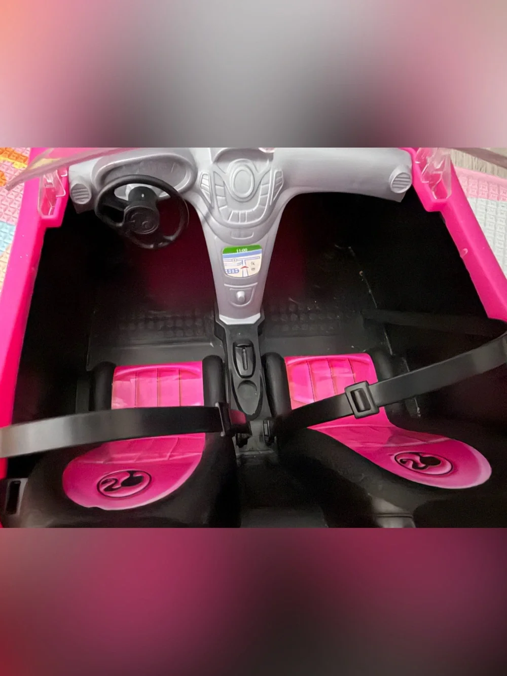 Pink Convertible Toy Car for Kids - Sparkle Finish